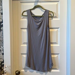 Long gray tank top by logo, size S